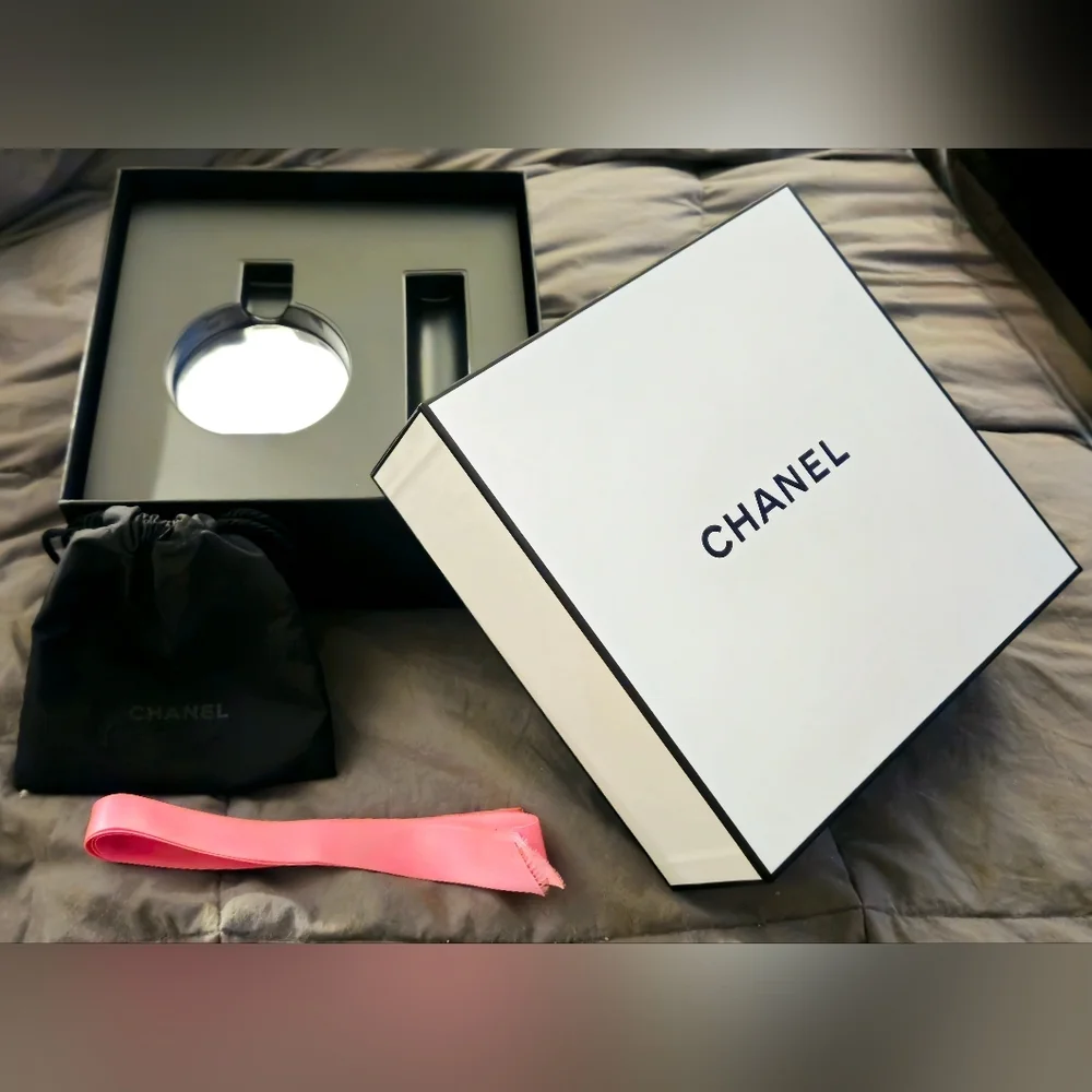 NEW Chanel Medium Chance Perfume 3.4oz White Gift Box Set Insert Dust Bag Ribbon